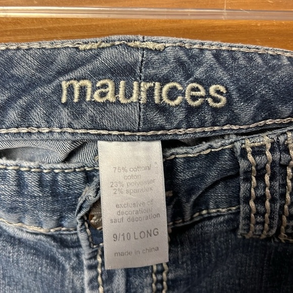 Maurices Women’s Mid Rise Straight Jeans Size 9/10 Long Blue Medium Wash Denim‎ - Picture 6 of 8